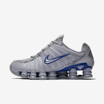 Nike Shox TL - Férfi Utcai Cipő - Szürke/Kék/Metal Titán